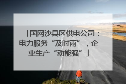 国网沙县区供电公司：电力服务“及时雨”，企业生产“动能强”