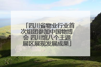 四川省物业行业首次组团参加中国物博会 四川馆八个主题展区展现发展成果