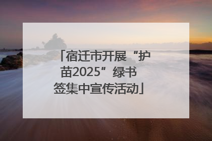宿迁市开展“护苗2025”绿书签集中宣传活动