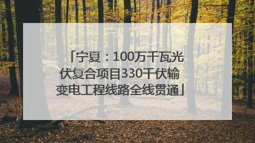 宁夏：100万千瓦光伏复合项目330千伏输变电工程线路全线贯通