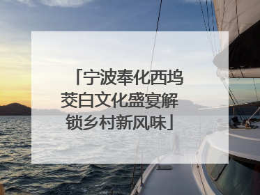 宁波奉化西坞茭白文化盛宴解锁乡村新风味