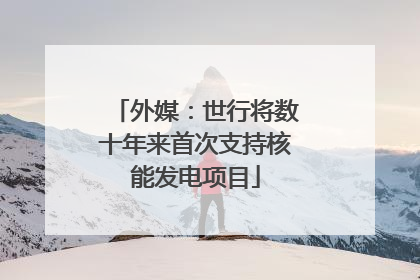 外媒：世行将数十年来首次支持核能发电项目