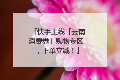 快手上线「云南消费券」购物专区，下单立减！
