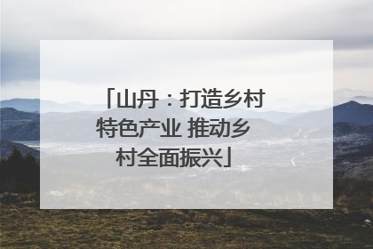 山丹：打造乡村特色产业 推动乡村全面振兴