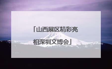 山西展区精彩亮相深圳文博会