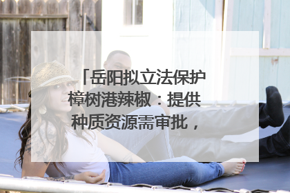 岳阳拟立法保护樟树港辣椒：提供种质资源需审批，违规最高罚5万
