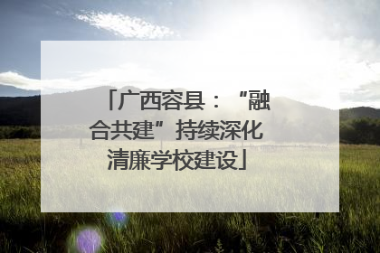 广西容县：“融合共建”持续深化清廉学校建设