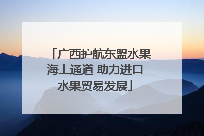 广西护航东盟水果海上通道 助力进口水果贸易发展