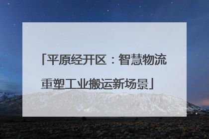 平原经开区：智慧物流重塑工业搬运新场景