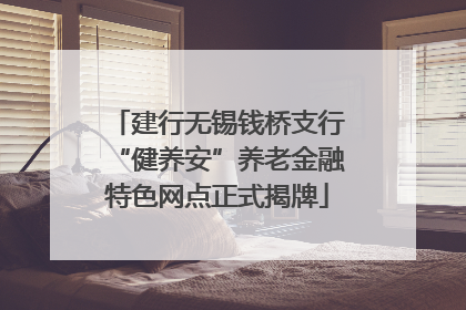 建行无锡钱桥支行“健养安”养老金融特色网点正式揭牌