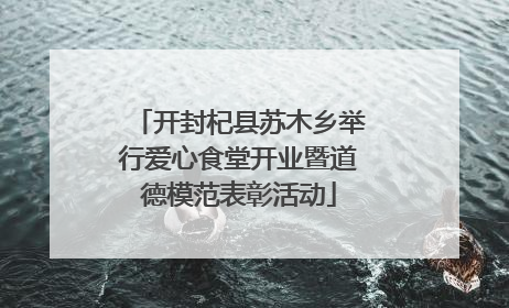 开封杞县苏木乡举行爱心食堂开业暨道德模范表彰活动