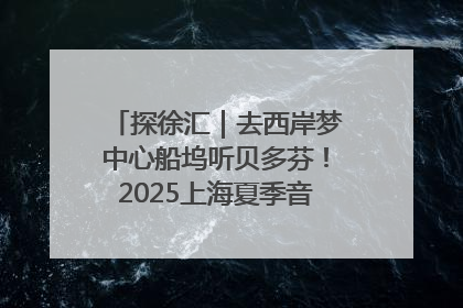 探徐汇｜去西岸梦中心船坞听贝多芬！2025上海夏季音乐节公布节目阵容