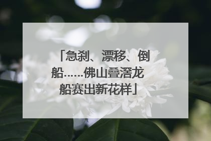 急刹、漂移、倒船……佛山叠滘龙船赛出新花样