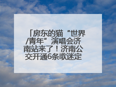 房东的猫“世界/青年”演唱会济南站来了！济南公交开通6条歌迷定制专线