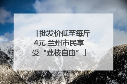 批发价低至每斤4元 兰州市民享受“荔枝自由”