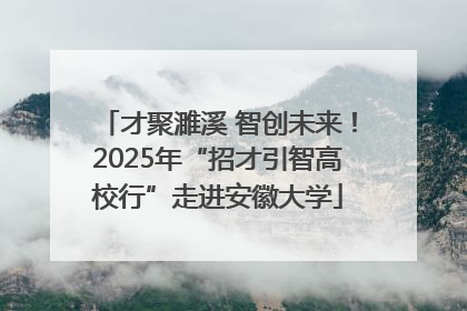 才聚濉溪 智创未来！2025年“招才引智高校行”走进安徽大学