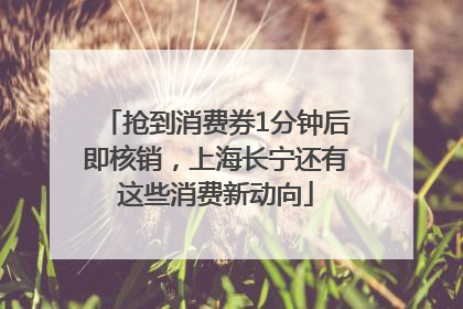 抢到消费券1分钟后即核销，上海长宁还有这些消费新动向