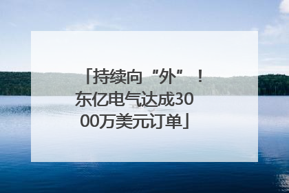持续向“外”！东亿电气达成3000万美元订单