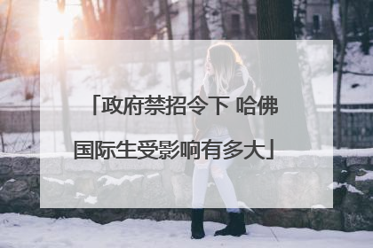 政府禁招令下 哈佛国际生受影响有多大