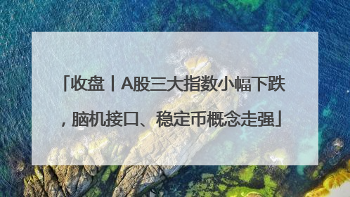 收盘丨A股三大指数小幅下跌，脑机接口、稳定币概念走强