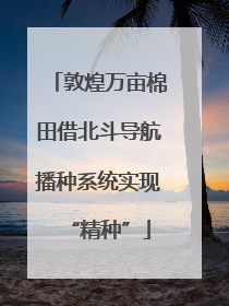 敦煌万亩棉田借北斗导航播种系统实现“精种”