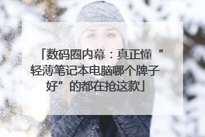 数码圈内幕：真正懂“轻薄笔记本电脑哪个牌子好”的都在抢这款