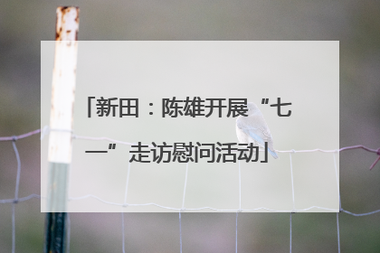 新田：陈雄开展“七一”走访慰问活动