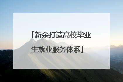 新余打造高校毕业生就业服务体系