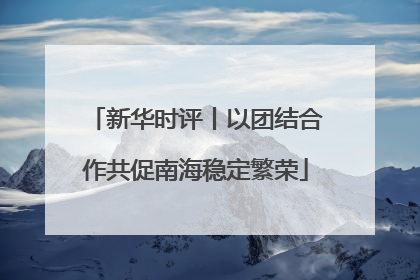 新华时评丨以团结合作共促南海稳定繁荣