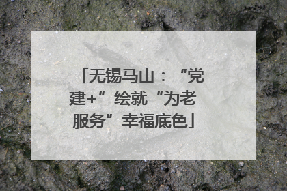 无锡马山：“党建+”绘就“为老服务”幸福底色