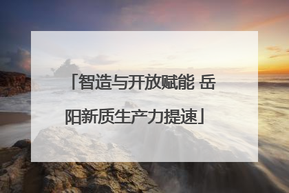 智造与开放赋能 岳阳新质生产力提速