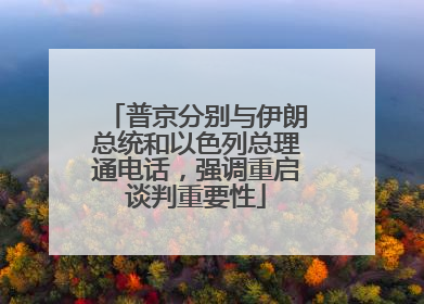 普京分别与伊朗总统和以色列总理通电话，强调重启谈判重要性