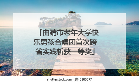 曲靖市老年大学快乐男孩合唱团首次跨省实践斩获一等奖