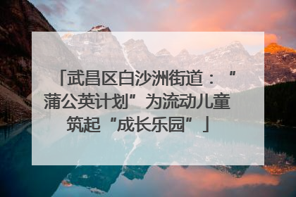 武昌区白沙洲街道：“蒲公英计划”为流动儿童筑起“成长乐园”