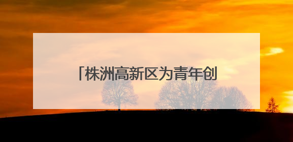 株洲高新区为青年创业者打造全链条生态