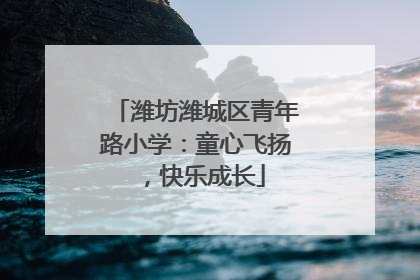 潍坊潍城区青年路小学：童心飞扬，快乐成长