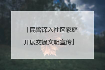 民警深入社区家庭开展交通文明宣传