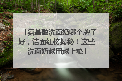 氨基酸洗面奶哪个牌子好，洁面红榜揭秘！这些洗面奶越用越上瘾