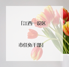 江西一设区市任免干部