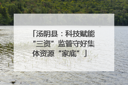 汤阴县：科技赋能“三资”监管守好集体资源“家底”