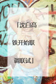 沈白高铁开始联调联试