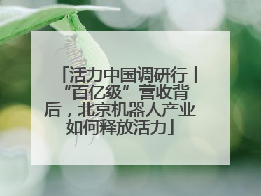 活力中国调研行丨 “百亿级”营收背后，北京机器人产业如何释放活力