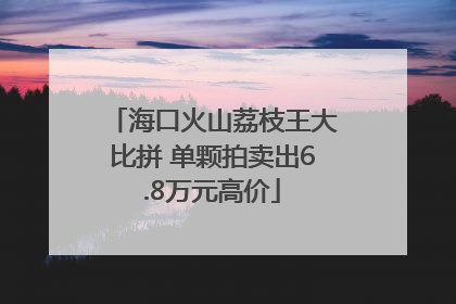 海口火山荔枝王大比拼 单颗拍卖出6.8万元高价