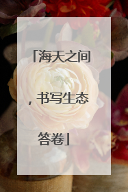 海天之间，书写生态答卷