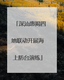 深汕惠揭四地联动开展海上防台演练