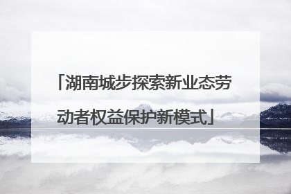 湖南城步探索新业态劳动者权益保护新模式