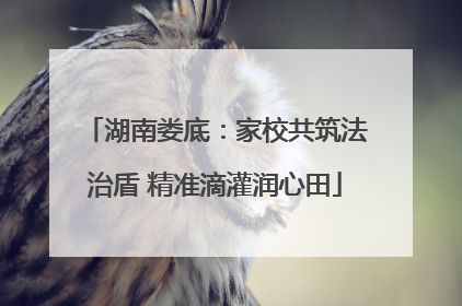 湖南娄底：家校共筑法治盾 精准滴灌润心田