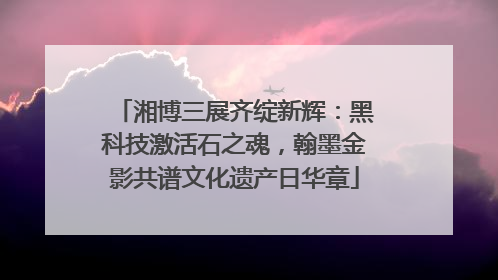 湘博三展齐绽新辉：黑科技激活石之魂，翰墨金影共谱文化遗产日华章