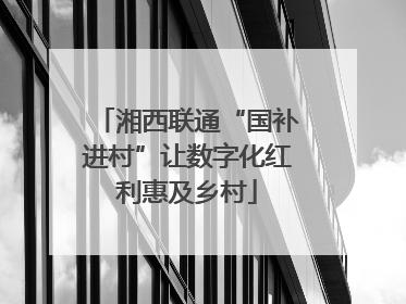 湘西联通“国补进村”让数字化红利惠及乡村