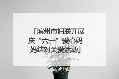 滨州市妇联开展庆“六一”爱心妈妈结对关爱活动